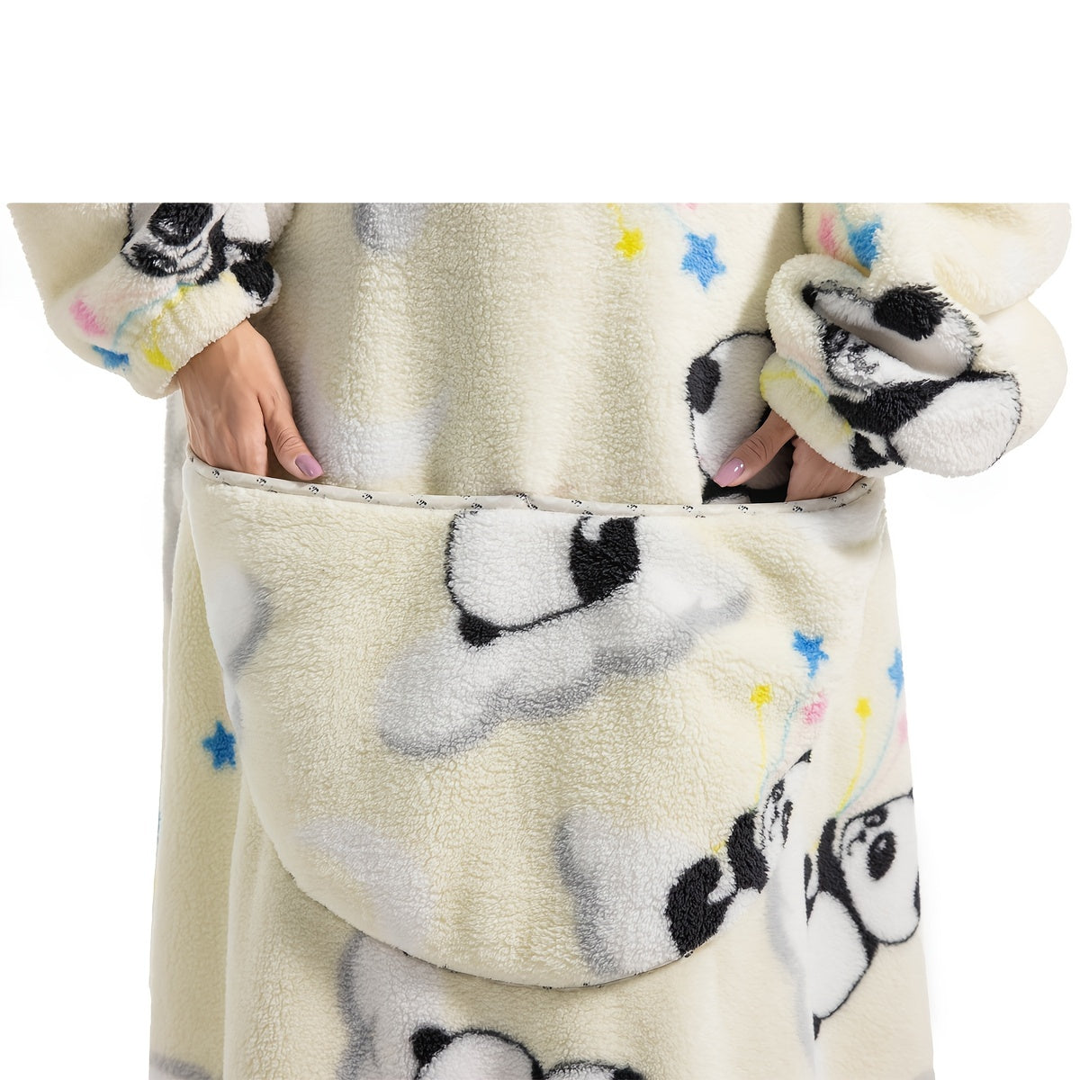 Cozy Shearling Wearable Blanket Hoodie - Soft, Warm Plush Sweatshirt with Large Pocket for Adults, Machine Washable, Comfy, Hoodie Blanket Lootquake LLC