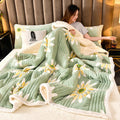 Cashmere Three-layer Blanket Thickened Warm Feather Silk Blanket Pi-Mart
