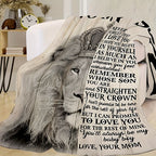 1pc Super Soft Flannel Blanket Gift From Mother To Son Suitable Bedroom Throw Blanket High Definition Printed Soft Blanket For Sofa Couch Office Bed Camping Travelling Lootquake LLC