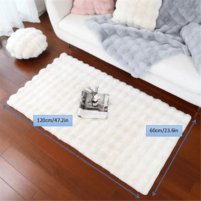 1pc Bubble Velvet Soft Shag Rug - Ultra-Soft Luxury Area Rug for Girls Bedrooms & Living Rooms - Non-Slip, Machine Washable, Colorful Decorative Blanket for Cozy Home Decor, Sofa Mat Lootquake LLC