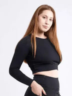 Long-Sleeve Crop Top - SJB-DIAMOND ELITES