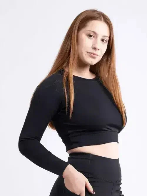 Long-Sleeve Crop Top - SJB-DIAMOND ELITES