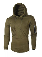 Men's Plus Size Casual Slim Fit Long Sleeve Hoodie THRIXINE