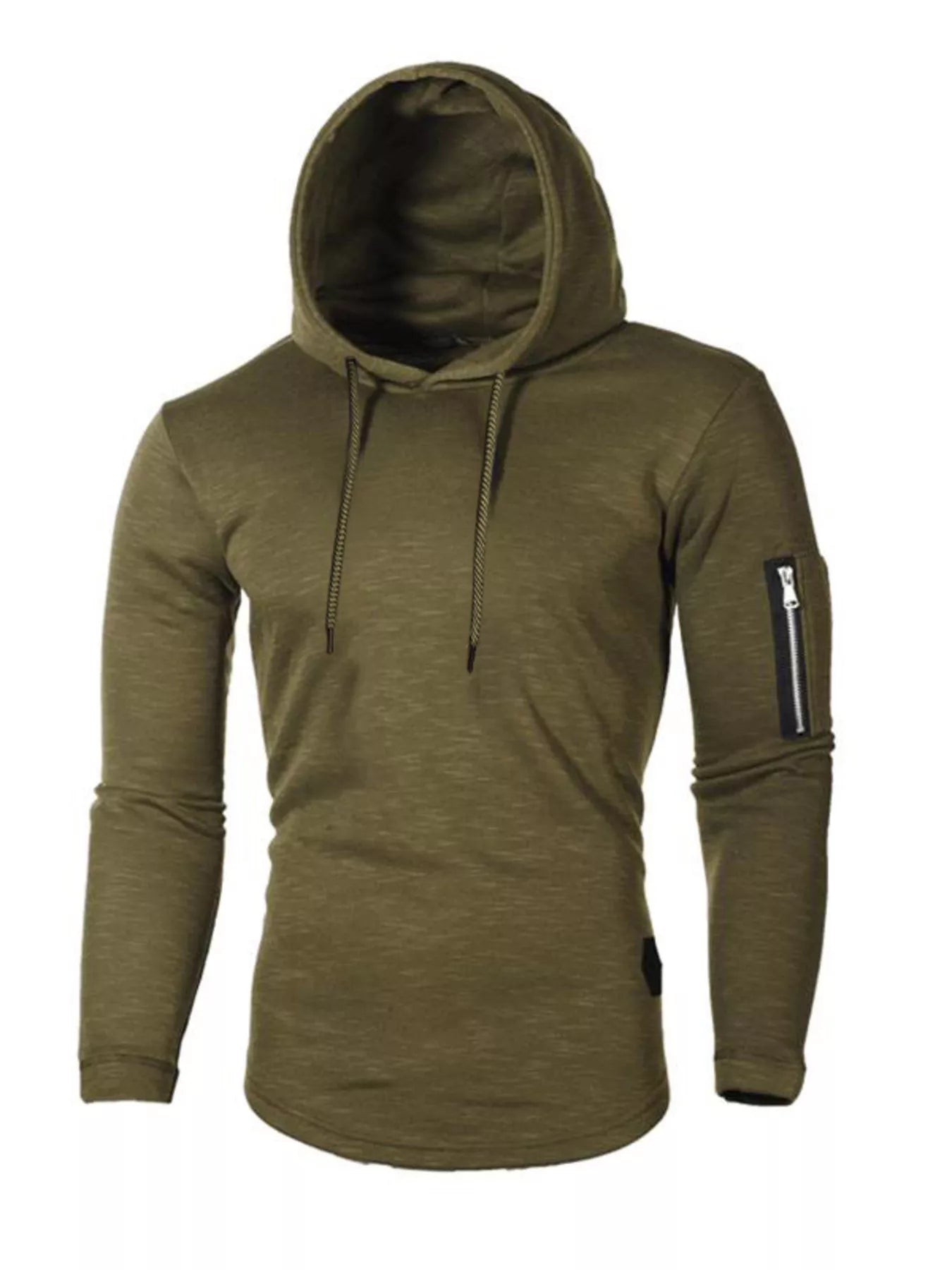 Men's Plus Size Casual Slim Fit Long Sleeve Hoodie THRIXINE