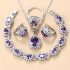 Earrings Necklace And Ring For Women 4 PCs Set