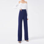 Solid Color Casual Pants Slim, High-waisted Bell Bottoms - SJB-DIAMOND ELITES