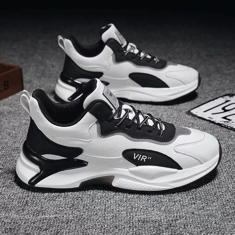 Fashion Black White Sneakers Casual Outdoor Lightweight Breathable Sports Shoes For Men Pi-Mart