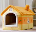 Foldable Dog House Pet Cat Bed Winter Dog Villa Sleep Kennel Removable Nest Warm Enclosed Cave Sofa Pets Supplies Pi-Mart