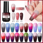 Temperature Change Glitter UV Polish Three-section Color Change