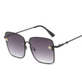Luxury Square  Modern  WIth  Metal Luxury Bee Sunglasses For  Women and Ladies With  Retro Brand designer Metal Frame Oversized Style And Grandient Glasses - SJB-DIAMOND ELITES