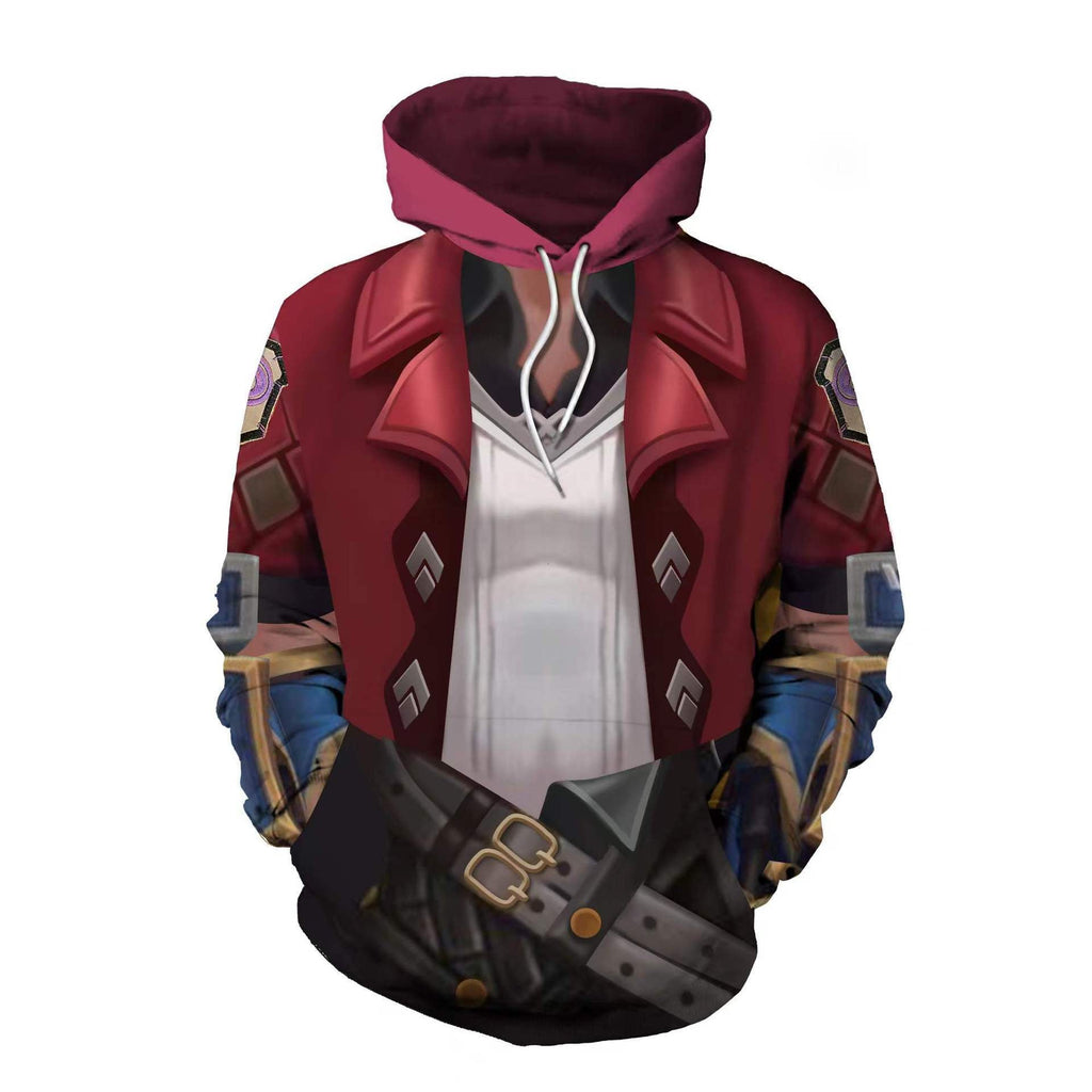 Men's And Women's Fashion Digital Print Hooded Sweatshirt Pi-Mart