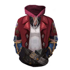 Men's And Women's Fashion Digital Print Hooded Sweatshirt Pi-Mart