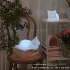 Wife Girl Cat Vinyl Small Night Lamp Christmas Pi-Mart