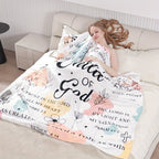 Women Gifts - I Am A Child Of God Blanket, Religious Gifts, Secret Sister Gifts For Women Inspiration Blanket Super Soft Flannel Blanket Lootquake LLC