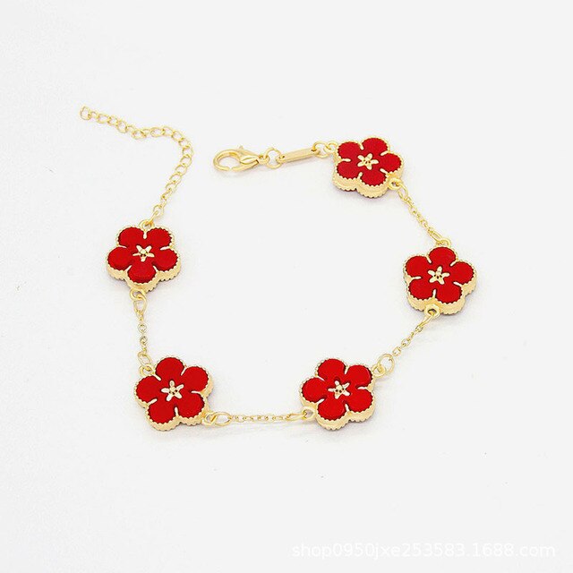 18k Gold Plating Flower Bracelets Pi-Mart