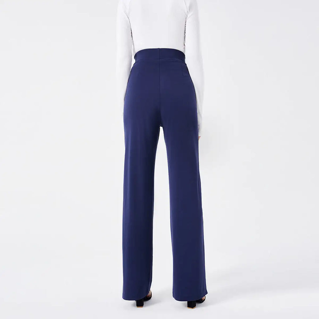 Solid Color Casual Pants Slim, High-waisted Bell Bottoms - SJB-DIAMOND ELITES