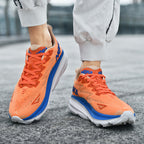 Fashion Lace-up Mesh Sneakers Men Lightweight Shock Absorption Training Shoes Soft-sole Running Sports Shoes Pi-Mart