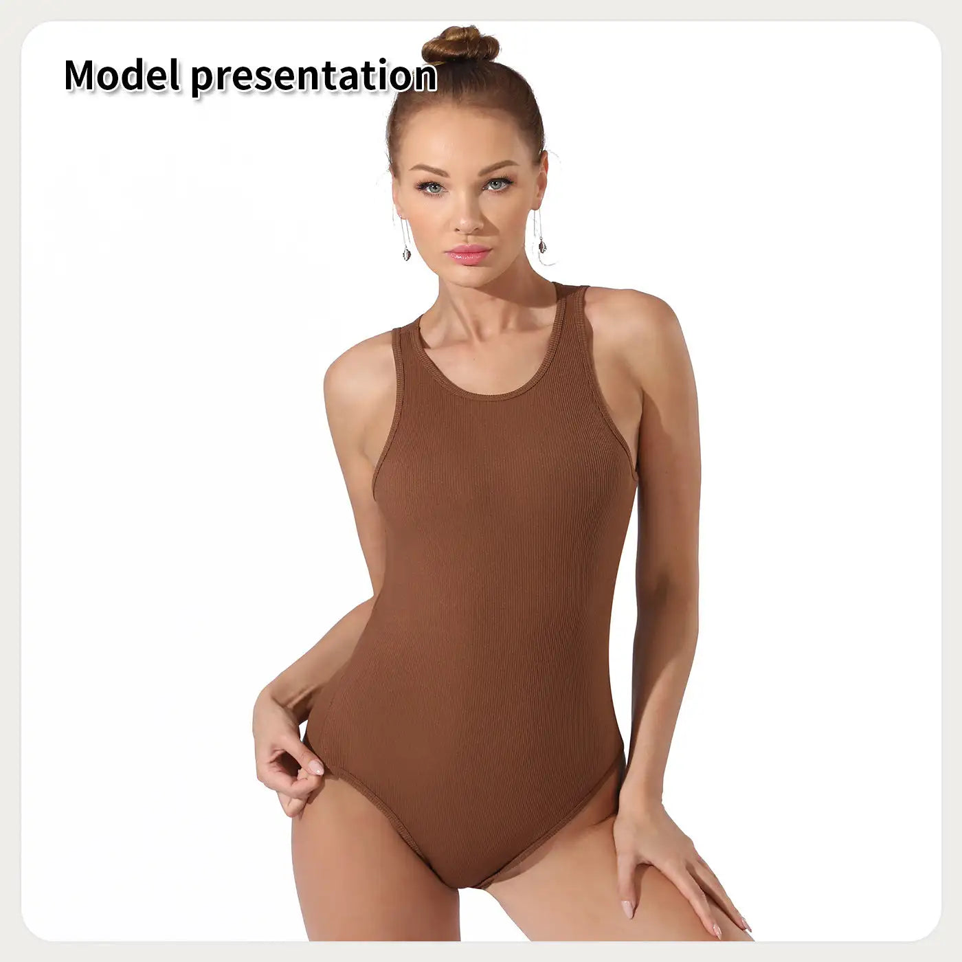 Women's Fashion Simple Solid Color Bodysuit - SJB-DIAMOND ELITES