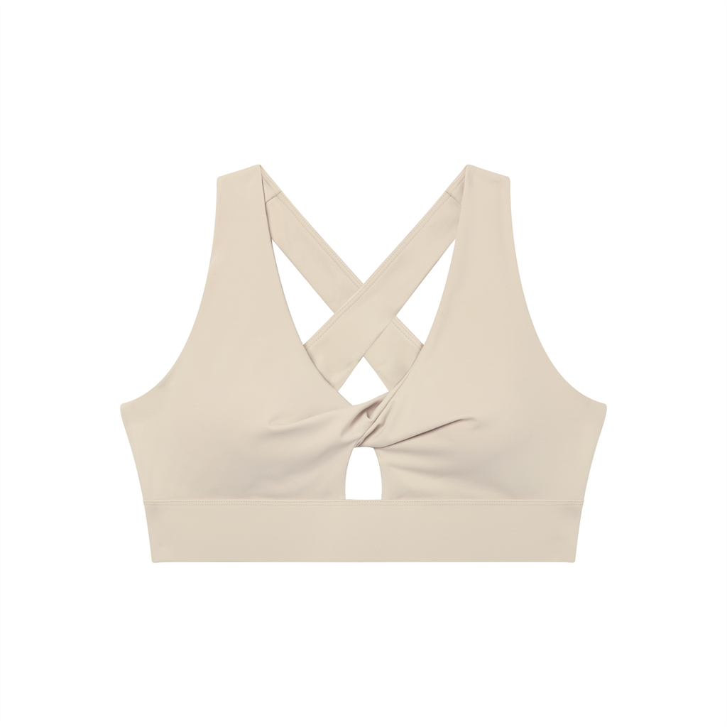 Loki & Ivy Women's Twist Front V-Neck Sports Bra