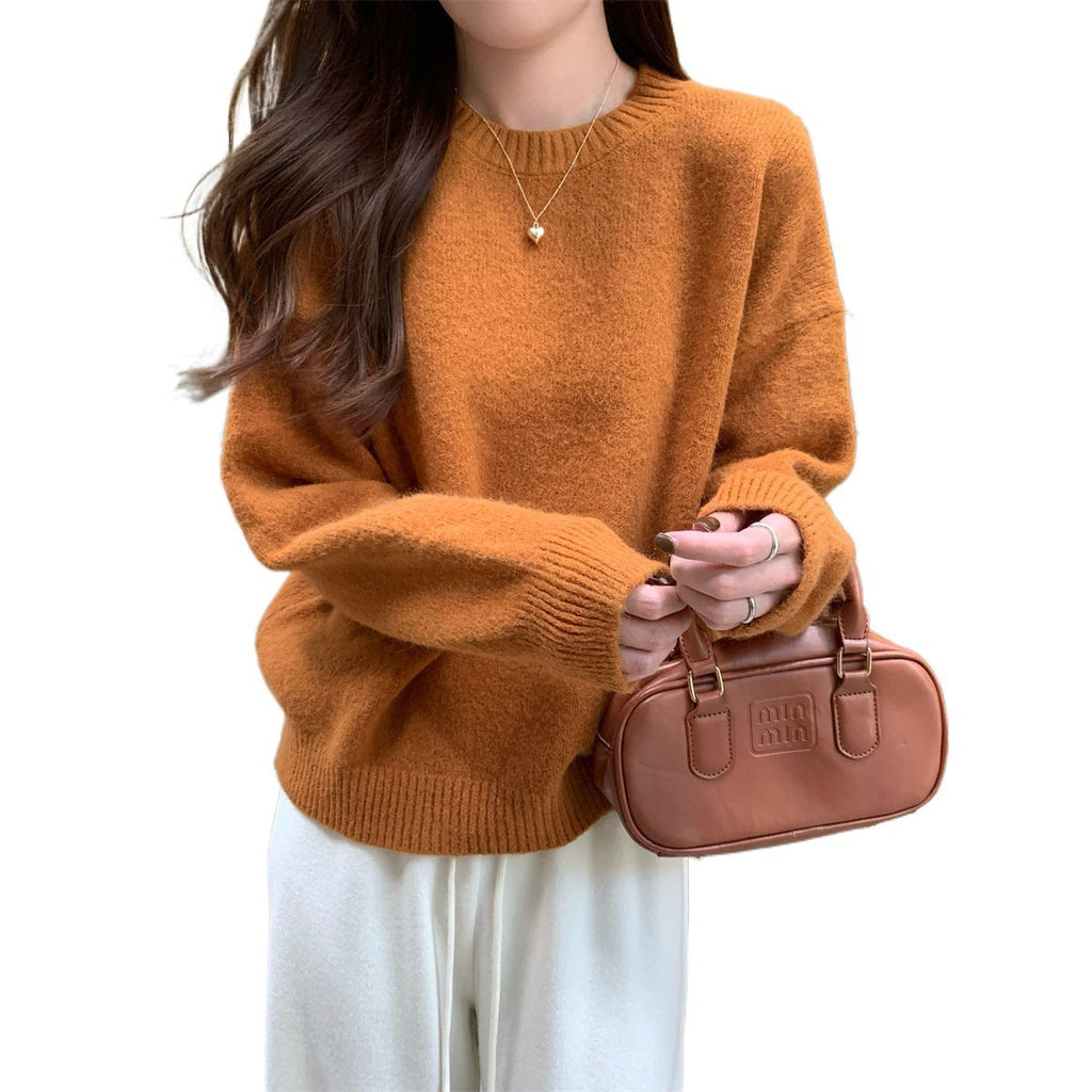 Korean Style Soft Glutinous Loose Candy Color Sweater Pi-Mart