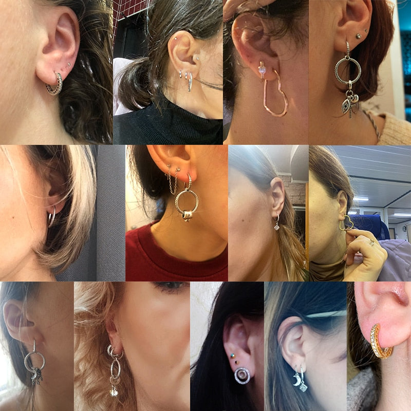 Charm Double Hoop Earrings Pi-Mart