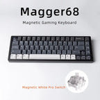 Magnetic White Porcelain Jade 68 Key Aluminum Tuo Keyboard