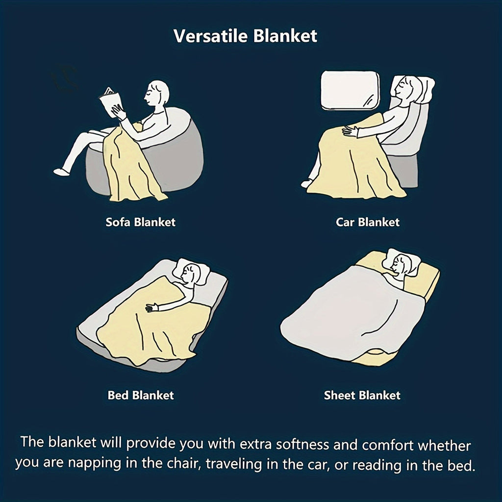 Soft Geometric Leaf All-Season Throw - Chic, Cozy & Versatile Blanket for Home and Travel, Lunch break, Easy Maintenance Lootquake LLC