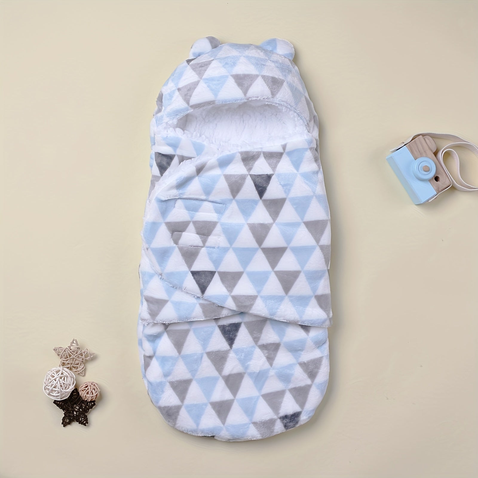 1pc Baby Wrap, Newborn Flannel Thickened Soft Swaddling Blanket Lootquake LLC