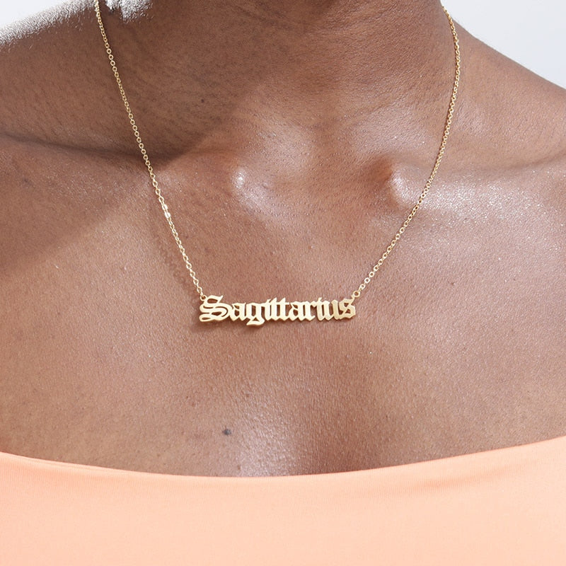 Zodiac Necklace Alphabet - SJB-DIAMOND ELITES