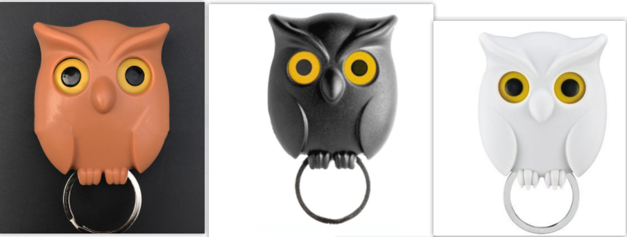Night Owl Magnetic Wall Key Holder Wall Magnets Keep Keychains Hooks Pi-Mart