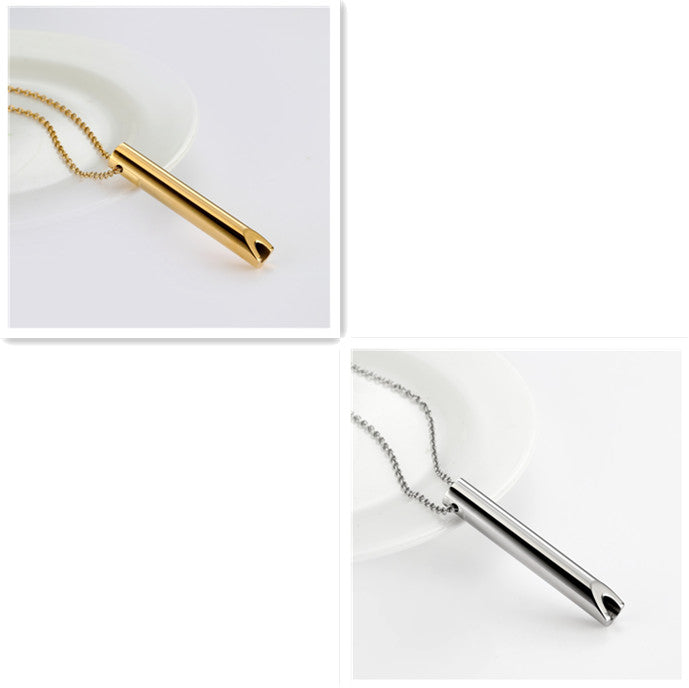 Breathing Necklace Adjustable Breathing Relieve Pressure Ornament Stainless Steel Decompression Jewelry Pi-Mart