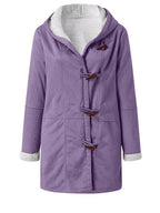 Full Size Pocketed Long Sleeve Hooded Toggle Jacket – Stylish & Functional Outerwear for Women Stevvex