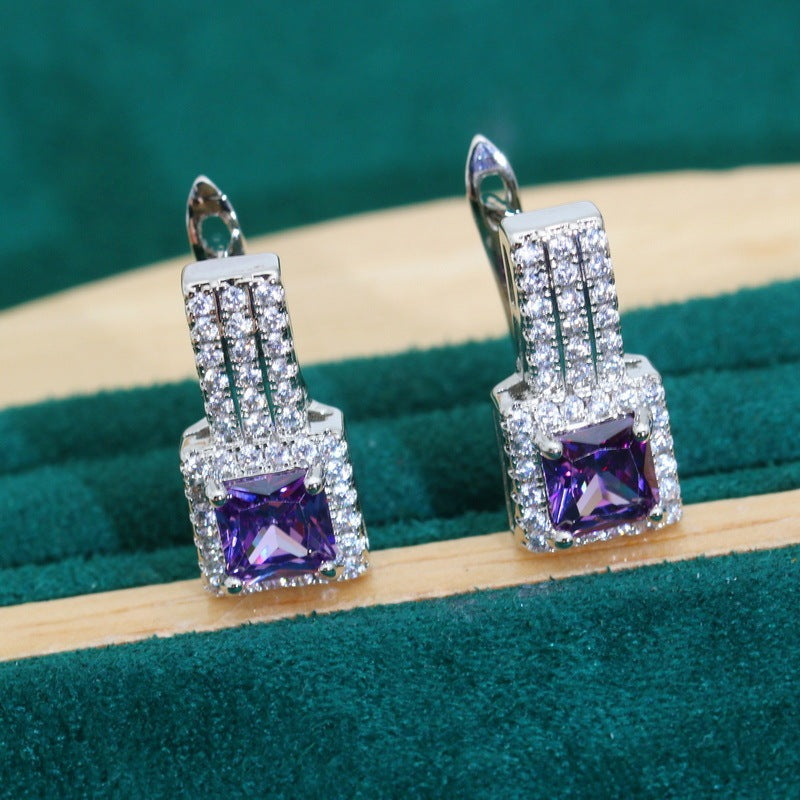 Zircon Bracelet Necklace Earring Ring Pi-Mart