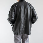 Black Chic Leather Men's Trendy Jacket Jacket Pi-Mart