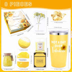 8pcs "Not A Day Over Fabulous" Yellow Spa & Bath Gift Set - Includes Insulated Travel Mug with Lid, Scented Candle, Bath Bomb, Diamond Soap, Love Note Card & Elegant Gift Box - Ideal for Women, Men, Friends on Christmas, Than