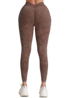 2 Pieces High Waist V Back Yoga Pants Tummy Control Running Workout Tight - SJB-DIAMOND ELITES