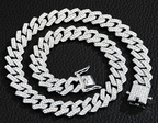 Gold Plated Iced Out Chain for Men and Women Cuban Chain Necklace Pi-Mart