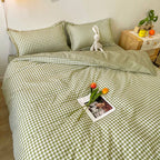 Student Dormitory Thick Sanded Aloe Cotton Four-piece Set Bed Linen Quilt Cover Bedding Pi-Mart
