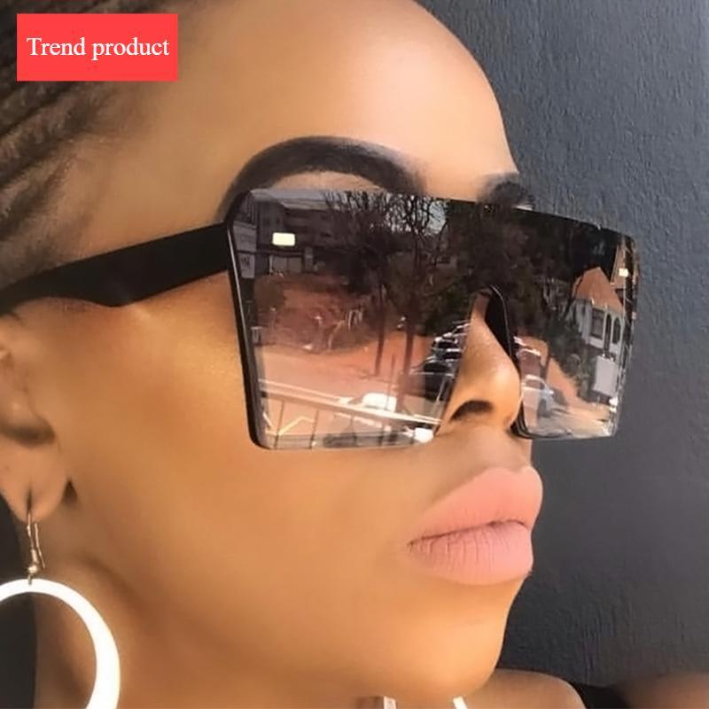 NEW Top Oversized Square Modern  Woman And Ladies Fashion Retro Gradient Sunglasses With  Big Frame And  Vintage Eyewear UV400 Protection - SJB-DIAMOND ELITES