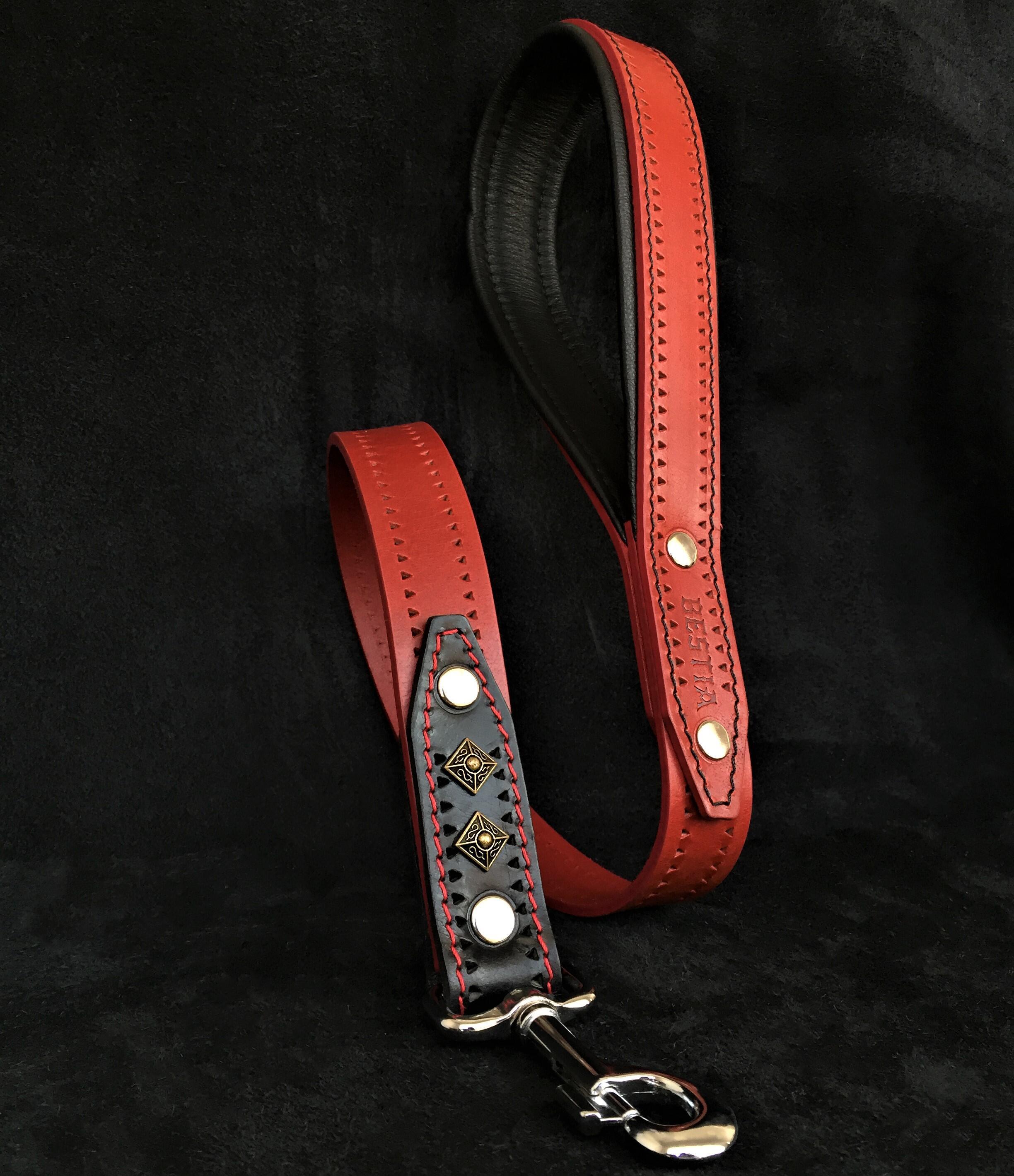 The "Balteus" red leash - SJB-DIAMOND ELITES
