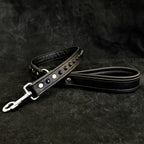 Black studded leash Bestia Dog Gear