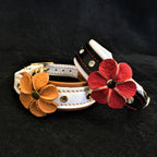 The "Flower" handmade puppy collar - SJB-DIAMOND ELITES