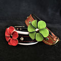 The "Flower" handmade puppy collar - SJB-DIAMOND ELITES