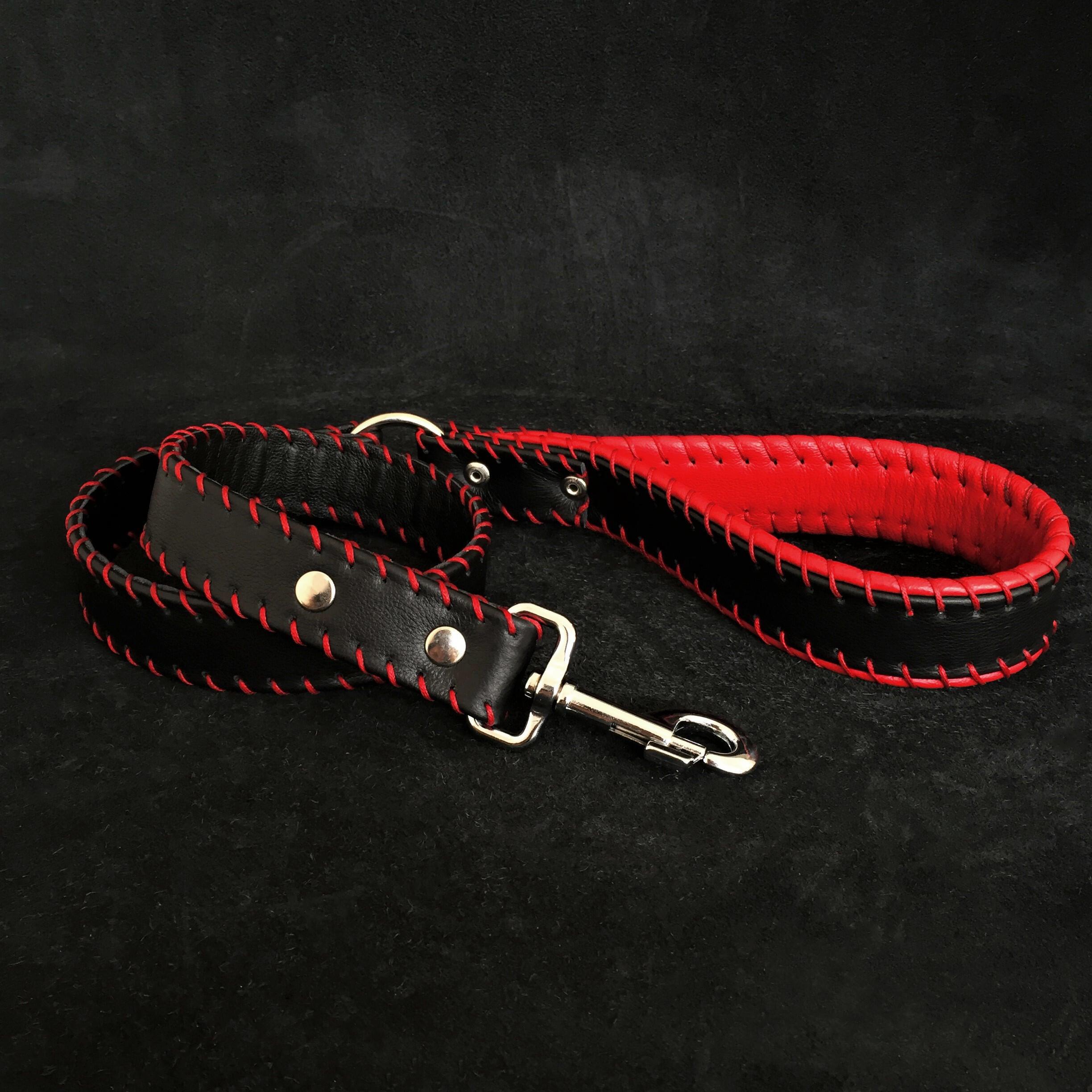 Handstitched soft leather leash - SJB-DIAMOND ELITES
