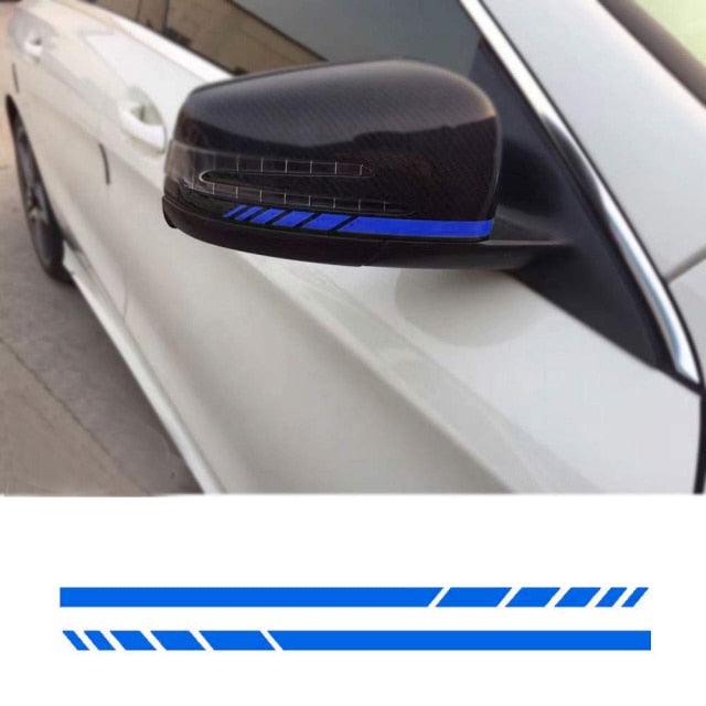 1Pair Car Rear View Mirror Sticker Reflective Decal Vinyl Sticker Decal Stripe Sticker  Car Rear View Mirror Stickers Car Body Stickers Waterproof Reflective Car Side Stickers Auto Side Stripe Decals  Side Mirror Reflective Decals Auto Rearview Stickers Stevvex