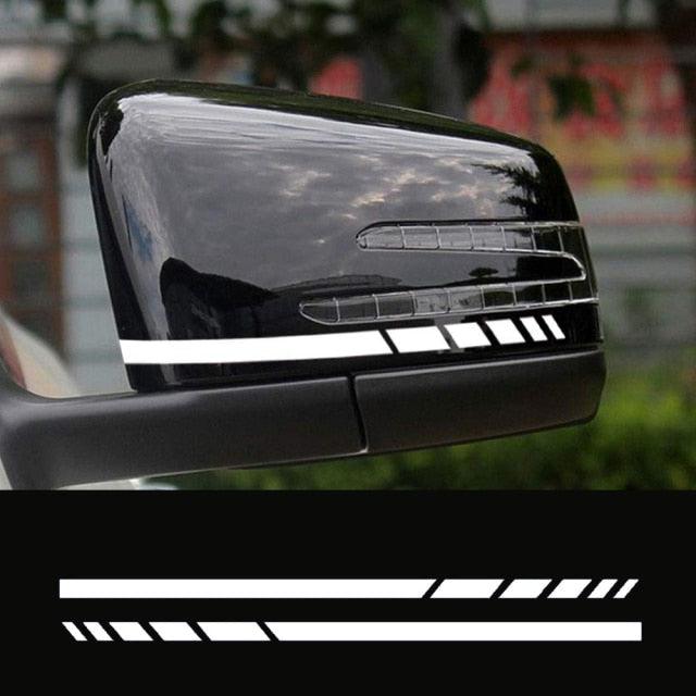 1Pair Car Rear View Mirror Sticker Reflective Decal Vinyl Sticker Decal Stripe Sticker  Car Rear View Mirror Stickers Car Body Stickers Waterproof Reflective Car Side Stickers Auto Side Stripe Decals  Side Mirror Reflective Decals Auto Rearview Stickers Stevvex