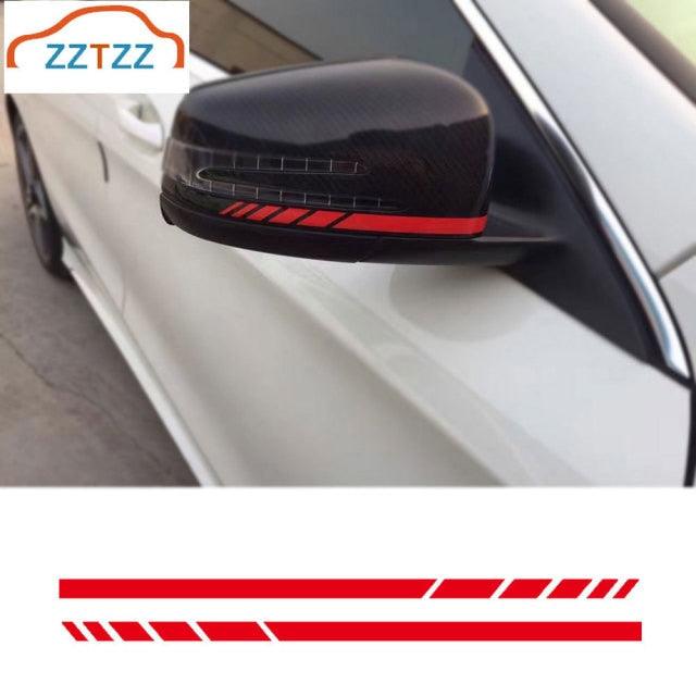 1Pair Car Rear View Mirror Sticker Reflective Decal Vinyl Sticker Decal Stripe Sticker  Car Rear View Mirror Stickers Car Body Stickers Waterproof Reflective Car Side Stickers Auto Side Stripe Decals  Side Mirror Reflective Decals Auto Rearview Stickers Stevvex