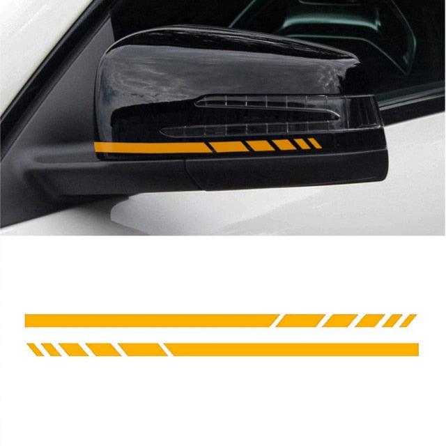 1Pair Car Rear View Mirror Sticker Reflective Decal Vinyl Sticker Decal Stripe Sticker  Car Rear View Mirror Stickers Car Body Stickers Waterproof Reflective Car Side Stickers Auto Side Stripe Decals  Side Mirror Reflective Decals Auto Rearview Stickers Stevvex