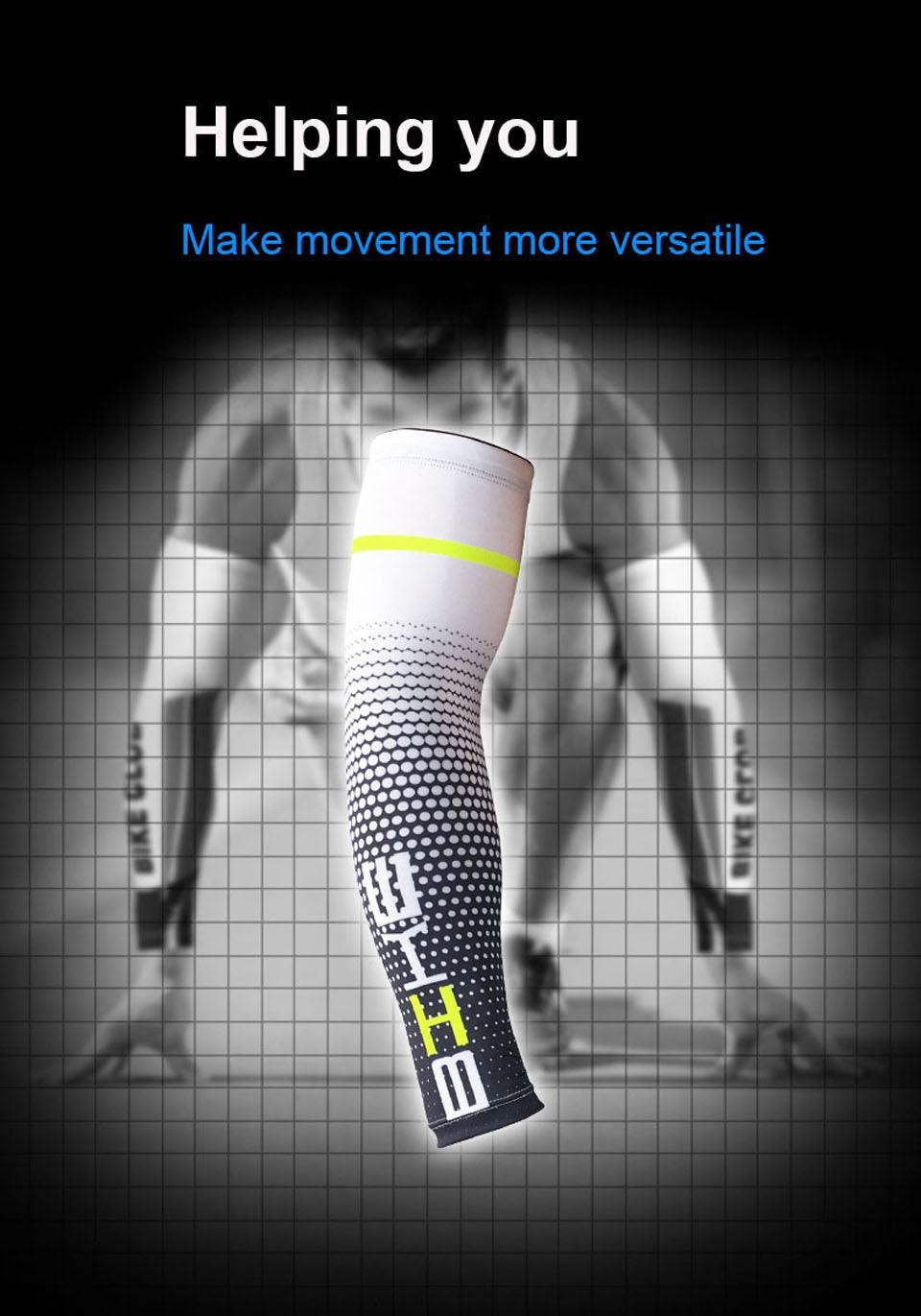 1Pair Cool Men Cycling Running UV Sun Protection Arm Cover Protective Arm Sleeve Bike Sport Arm Warmers Arm Sleeves Hand Sleeves For Biking Cycling Golf Outdoor Sports Outdoor Arm Sleeves Arm Cover For Men Stevvex