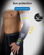 1Pair Cool Men Cycling Running UV Sun Protection Arm Cover Protective Arm Sleeve Bike Sport Arm Warmers Arm Sleeves Hand Sleeves For Biking Cycling Golf Outdoor Sports Outdoor Arm Sleeves Arm Cover For Men Stevvex